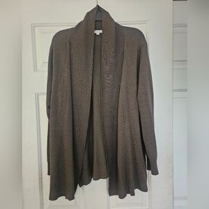 89th & Madison Women's Brown Open Front Cardigan L